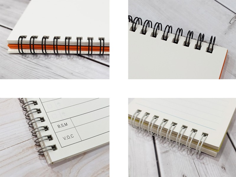 스프링제본, 링제본, 와이어제본 샘플 이미지