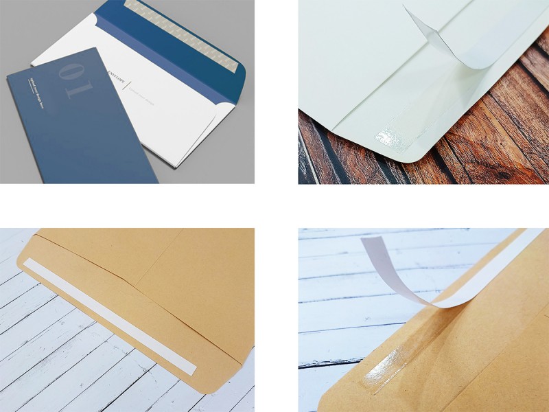 봉투 양면테이프 후가공 샘플