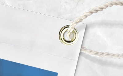 현수막 타공 및 끈