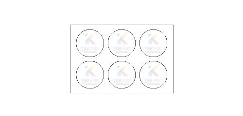 원형 도무송 스티커 디자인 작업 사이즈